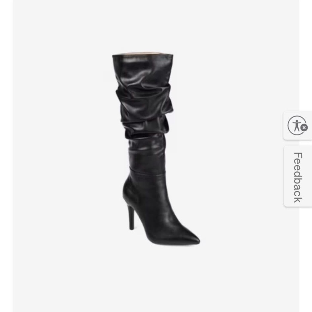Journee Collection Black Heeled Boots